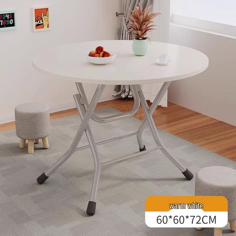 Compact Folding Dining Table for Small Spaces - Indoor/Outdoor Use, Square & Round Options Available
