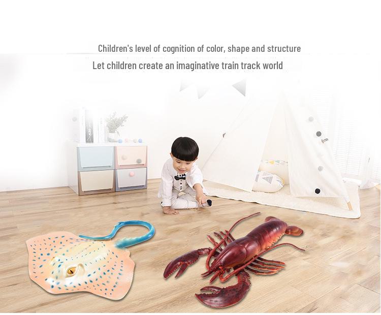 Children's Marine Animal Simulation Toys - 24-Piece Set for Early Learning and Cognitive Development