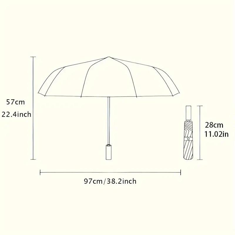 Large Blue Butterfly and Colorful Sunflower Automatic Folding Umbrella, Portable Foldable Design with 8 Ribs Durable Frame for