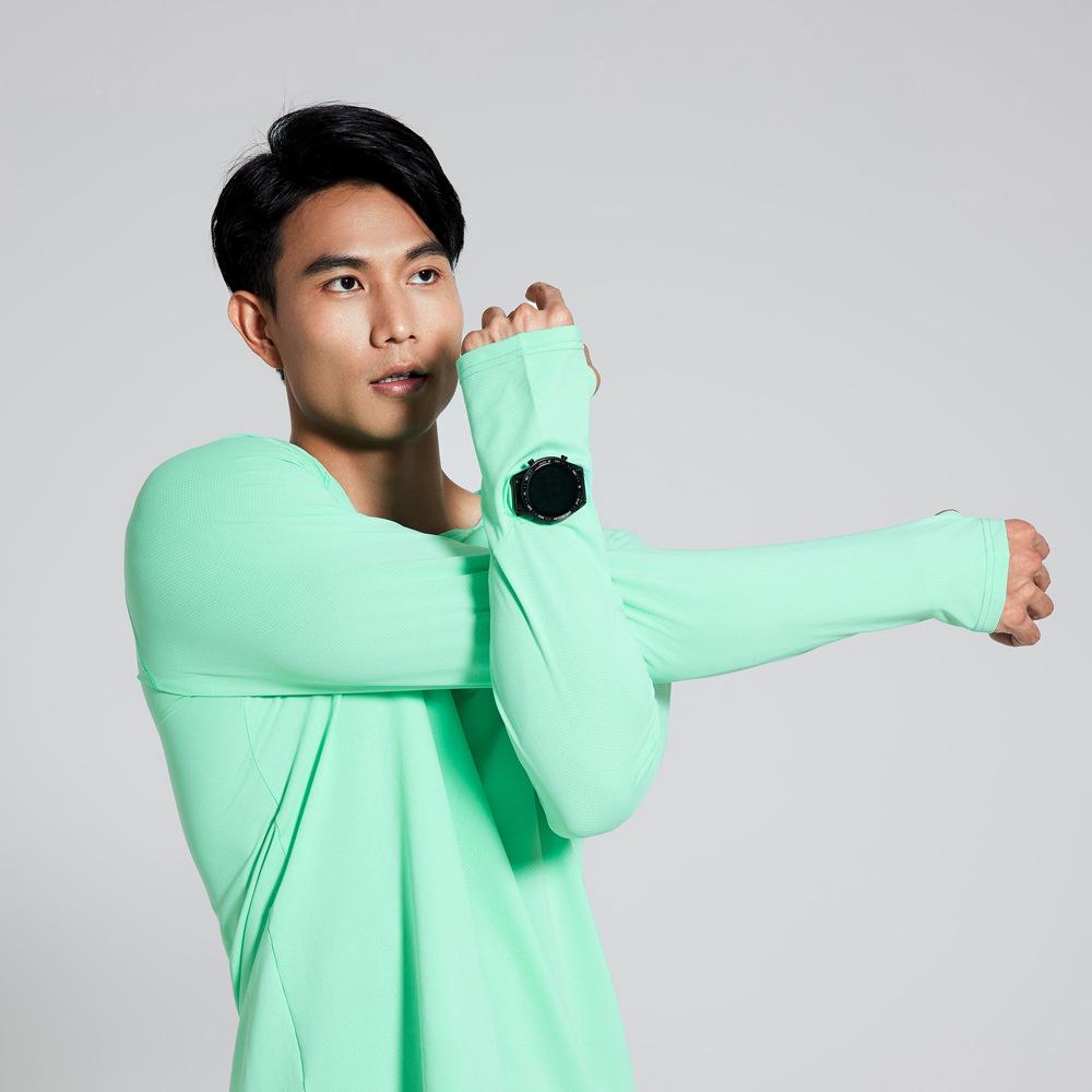 Men's Quick-Dry Long Sleeve Sports Top - Moisture-Wicking, Breathable, Warm, High Elasticity