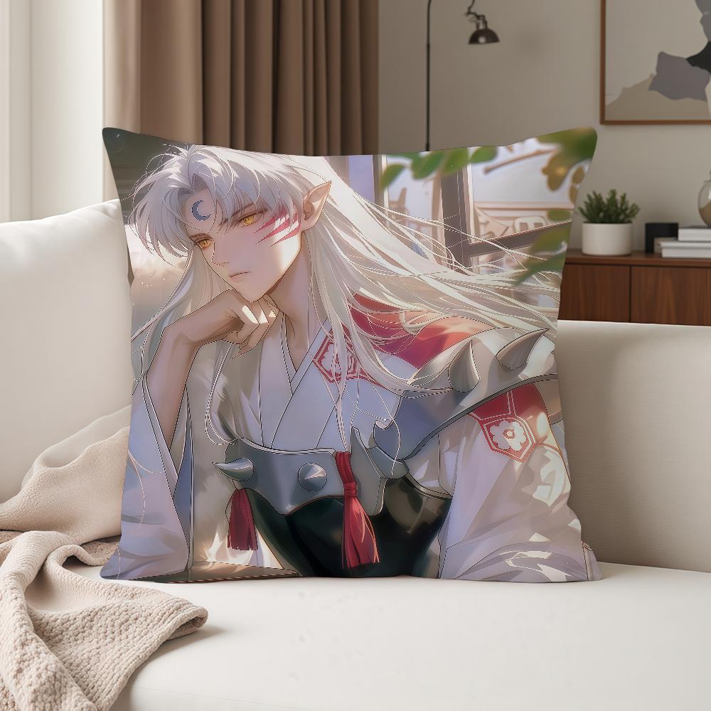 Classic Anime IInuyasha Sesshomaru Pillow Case Suitable For Bedrooms Living Rooms Cars Home Decoration