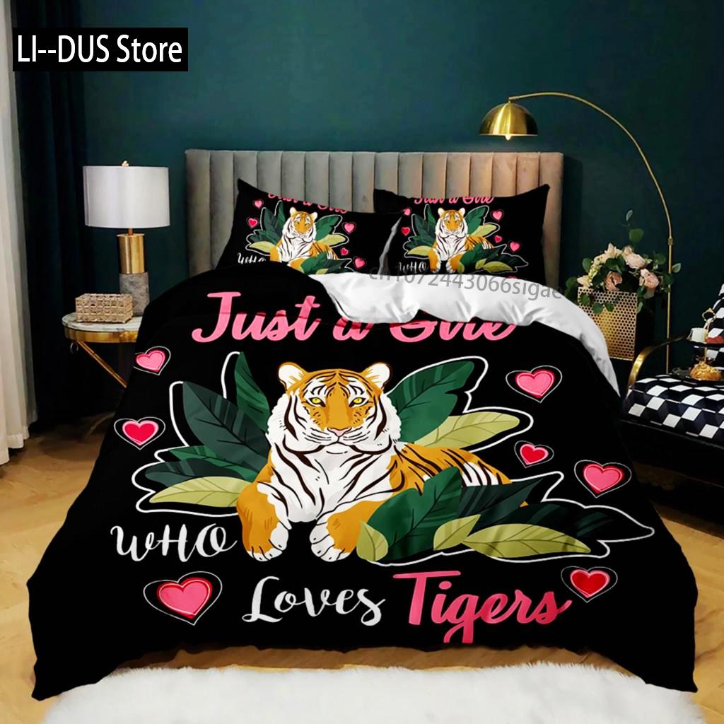 Cartoon Duvet Cover Set Howling Wolf In The Moonlit Night Bedding Set Polyester Just A Girl Who Loves Wolves Pattern Quilt Cover