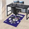 1pc Sanrio Kuromi Mermaid Printed Office Carpet Rectangle Rug Under The Table,Perfect Room Decor for Living Room, Bedroom, Kitchen, Non-slip Floor Mat