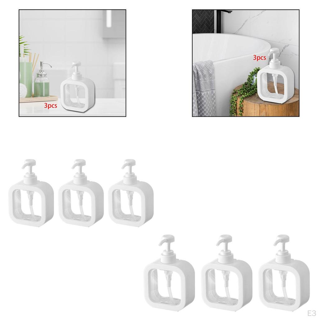3 Pieces Lotion Dispenser Separate Bottling Empty Bottle Large Capacity for Kitchen