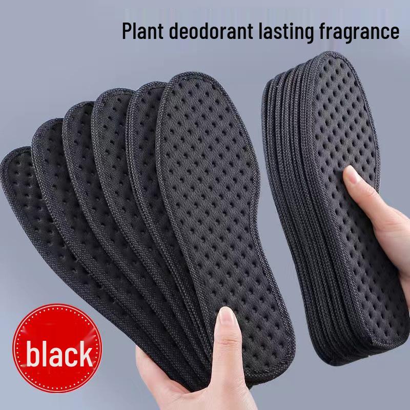 Мужские бамбуковые угольные стельки для удаления запаха - Впитывающие пот, Удобные, Дышащие, Мягкая подошва, Всесезонные Size 39