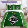 3pcs Borussia Mönchengladbach LOGO pattern bedding set duvet cover set includes duvet cover &pillowcases, perfect all season bedroom decoration & gift