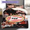 PSV Eindhoven Player Pattern Bedding Home Decoration Birthday Gift ( 1 duvet cover + 2 pillowcase, without core),fan merchandise.