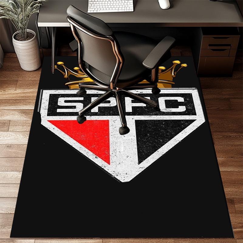 Pau-lo Fc Emblem Printed Office Carpet Chair Cushion Entryway Rug, Rugs for Living Room, Bedroom Christmas gifts