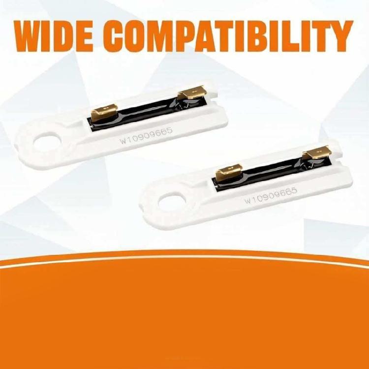 2 Pack Multiple Compatible Dryer Heat Fuse Metal Design Home Appliance Safety Device for Enhancing Safety and Durability