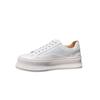 Little White Shoes Women's Spring and Autumn New Versatile Leather Casual Board Shoes Platform Muffin Biscuit Shoes