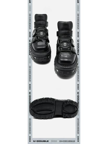 Jesienny/Zimowy Trend Unisex Wysokie Trampki na Grubej Platformie