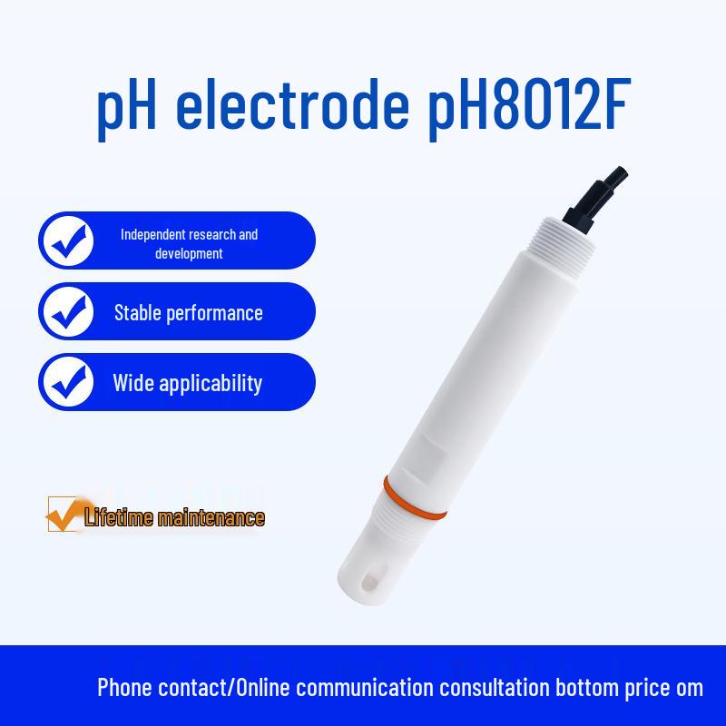 Boqu pH Meter Sensor with PTFE Electrode, Acid & Alkali Resistant, with Temperature Compensation