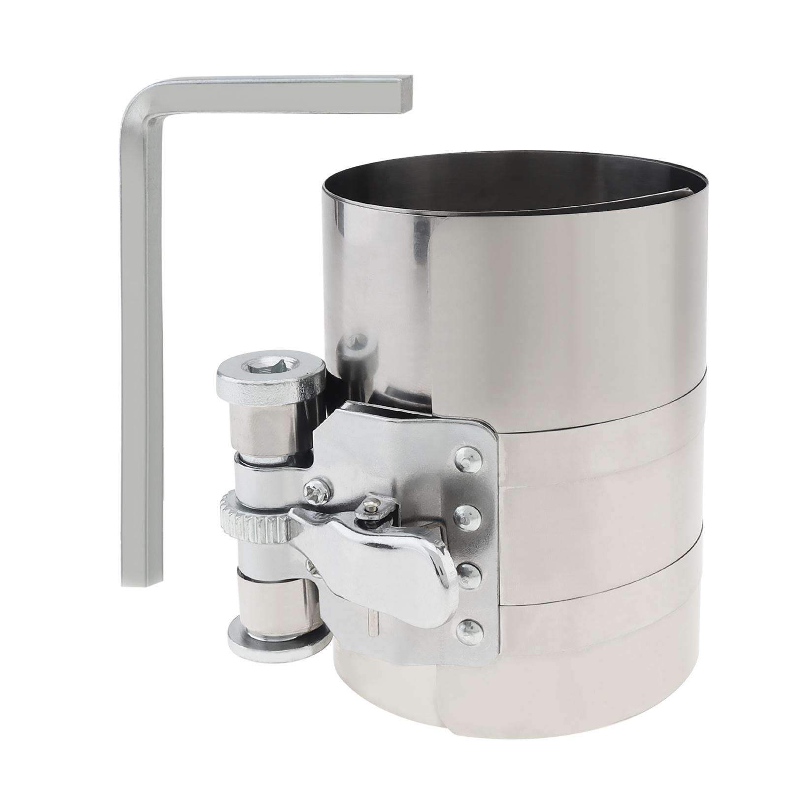 

Регулируемый 2,4-7,6 дюйма 60-190 мм Компрессор поршневых колец автомобильного двигателя Профессиональный установочный набор для снятия Включает четырехгранный ключ Сумка для хранения 4 inch