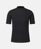 DESCENTE Women'S Ribbed Mock Neck Sleeve T-Shirt Black Sr122Pts11