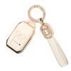 Uccellino Sparkly Key Case for Suzuki Spacia, Jimny, Hustler, Solio, and Swift, Cute for Women (White)