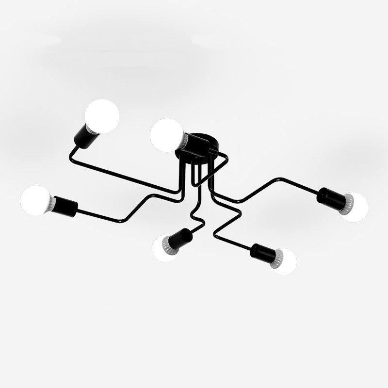 4/6/8 Heads Retro Industrial Loft Wrought Iron Ceiling Light Nordic Pipe Lamp Home Decor Kitchen Restaurant Cafe Bar Dinning