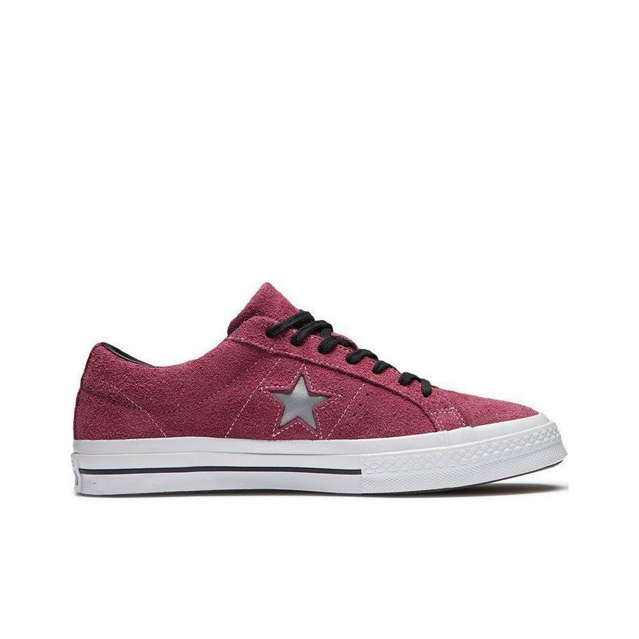 Converse One Star Suede Casual Comfortable Low Top Sneakers Unisex Sneakers Rose-Red 165955C