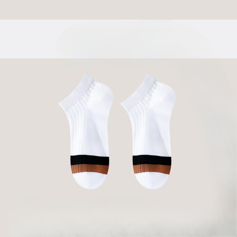 Fashionable Men's Short Socks, Summer All-cotton Anti-odor Sweat-absorbing Men's Socks, Casual Low-top Sports Socks, Trendy Short Socks