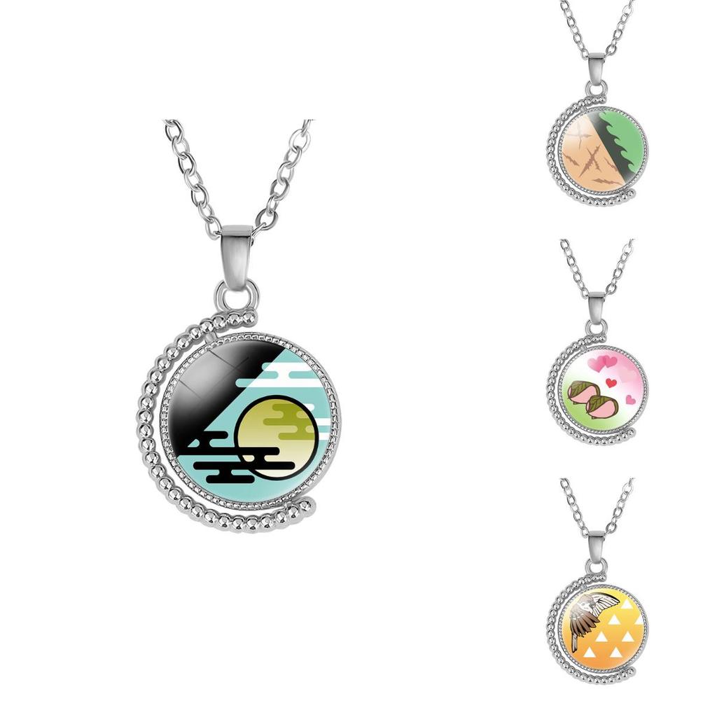 Demon Dualsided Unique Slayer Pendant Necklace For Enthusiasts Anime