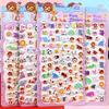 4pcs Kawaii Cartoon Mix Animal 3D Bubble Stickers Cute Rabbit Elephant Sticker Scrapbook Notebook Phone Funny Reward Decals Toy
