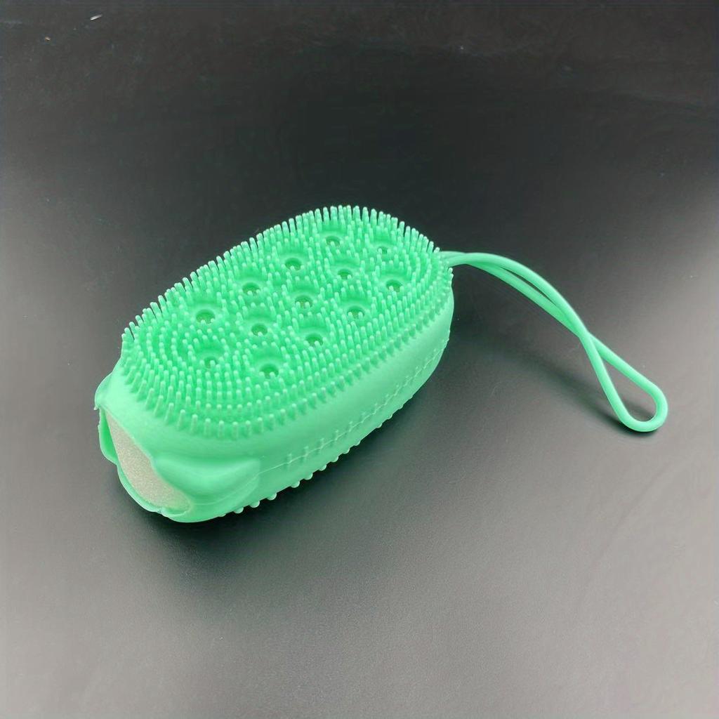 1pc Double Sided Soft Touch Silicone Shower Brush - a Gentle Exfoliating Agent Used for Refreshing Skin and Soft Massage