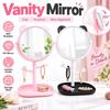 StorageTray Makeup Mirror Cat Ear Desktop Mirror Cute Vanity Mirror