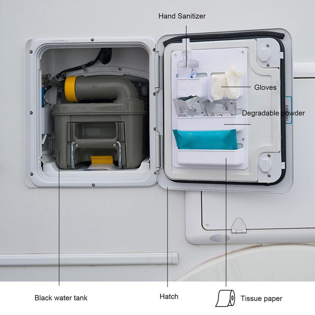 RV Door Storage Box Wall-Mounted Kitchen Storage Bathroom Wall Mounted Organizer For Road Trips Outdoor Enthusiasts Travel