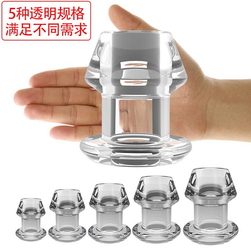 TPE Hollow Anal Plug Transparent Peeping Anal Dilator Anal Plug Out Leak Proof Liquid Sex Toys Adults Adult Products