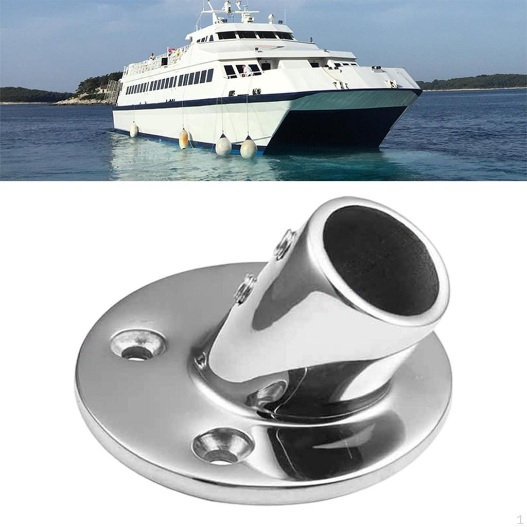 Boat Handrail Fitting 60 Degree Round Base High Performance Practical Spare Parts Premium Sturdy