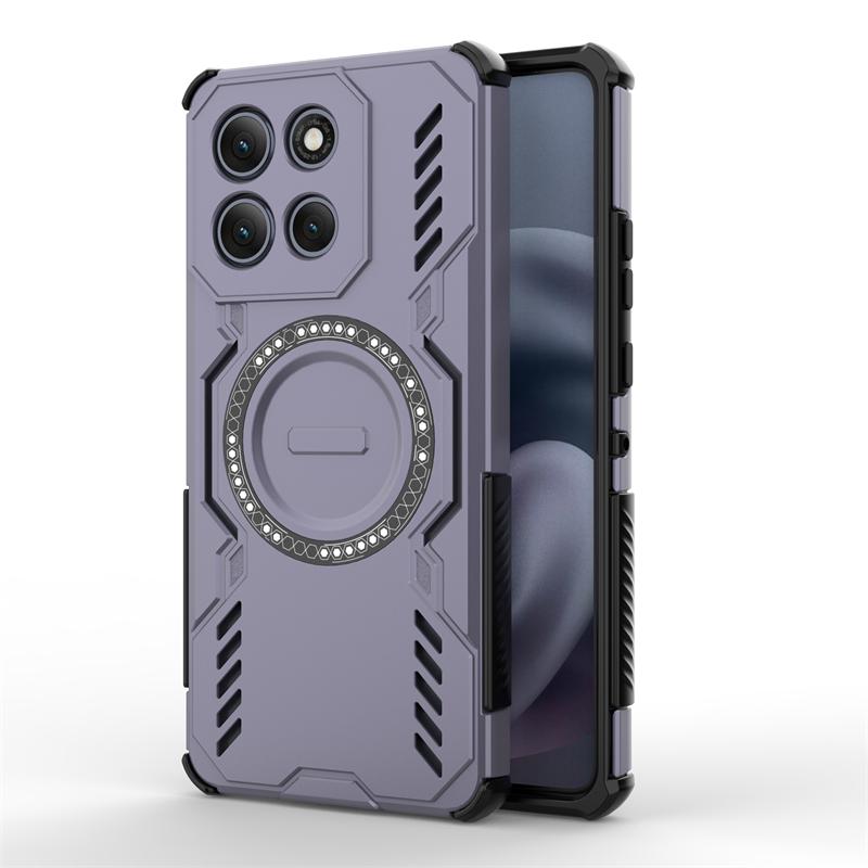 Armor Case For Motorola Moto G86 Power Magnetic Adsorption Wireless Charge Cover Moto G86 Power Case For Moto G86 Power Case