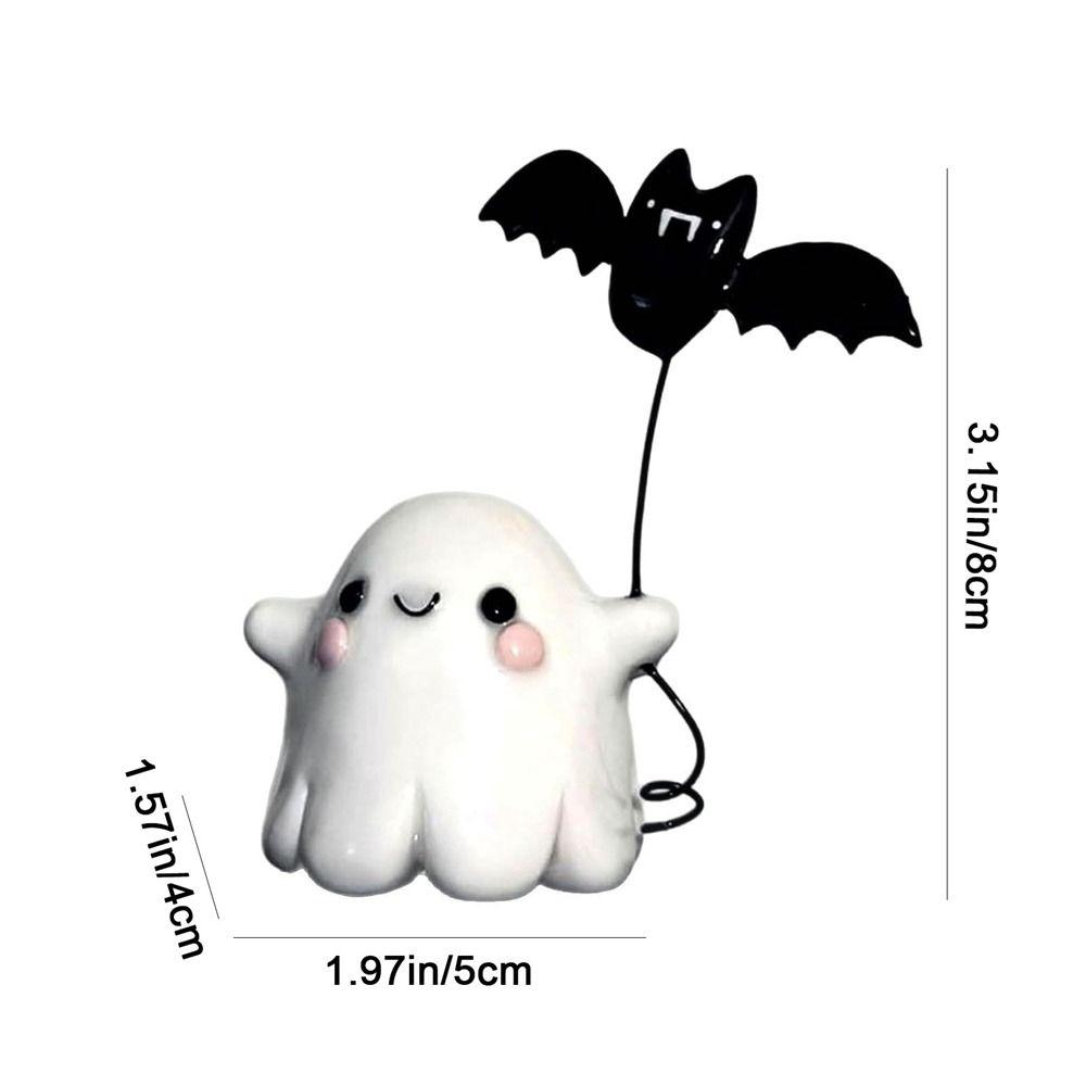 Resin Ghost Bat Ornaments Mini Ghost Ornament Funny Halloween Decoration Halloween Party