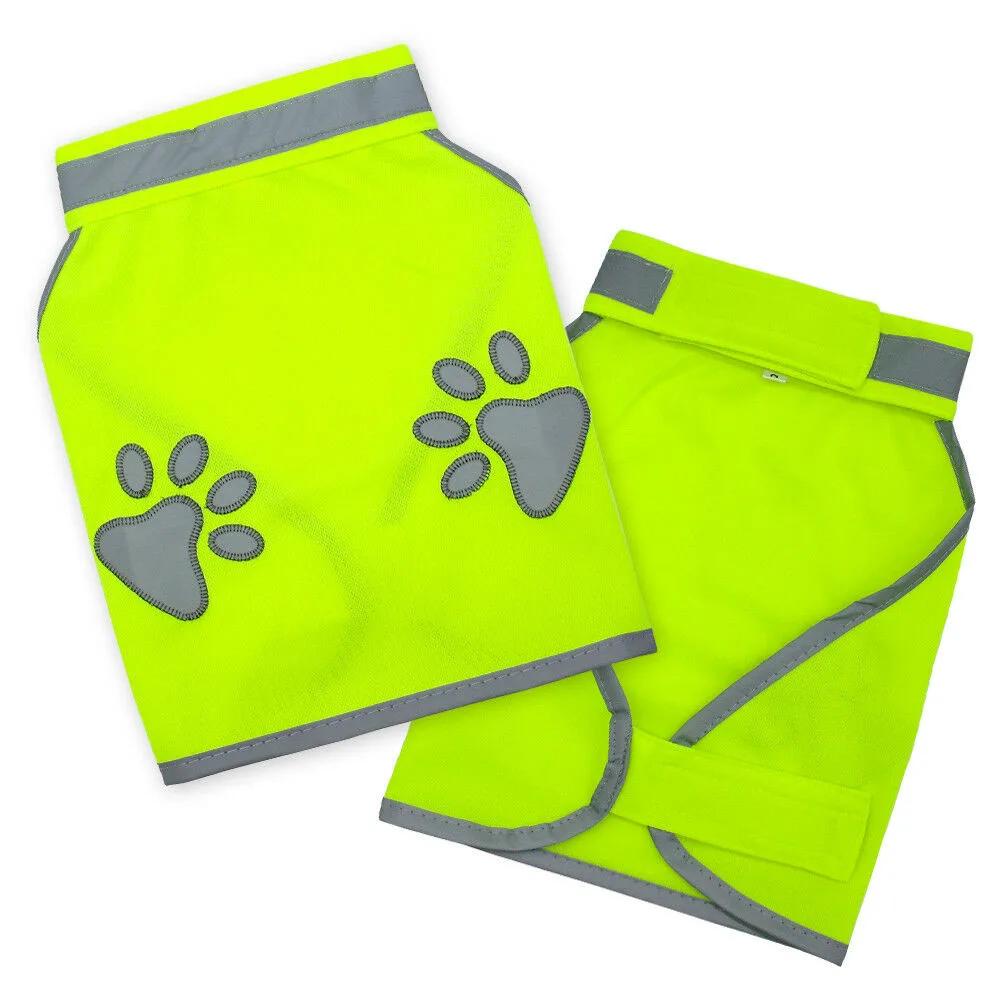 Haustierzubehör Fluoreszierende Hundepfote Hundejacke Haustier-Sicherheitsweste Haustier-Reflektorweste Haustier-Warnweste