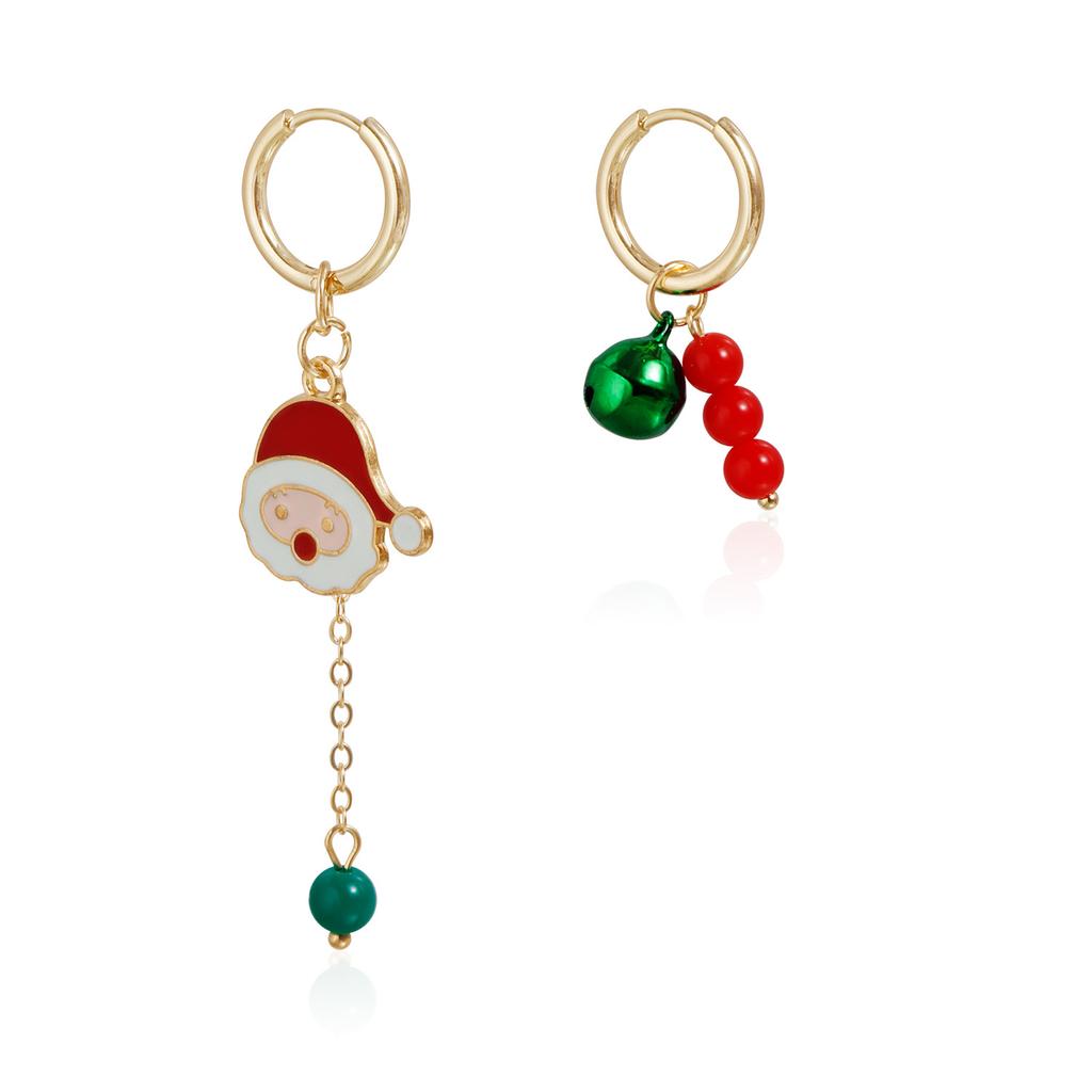 Fashion Christmas Earrings Zircon for Women Christmas Tree Hat Deer Necklace Girls Party Festival Zircon Gifts