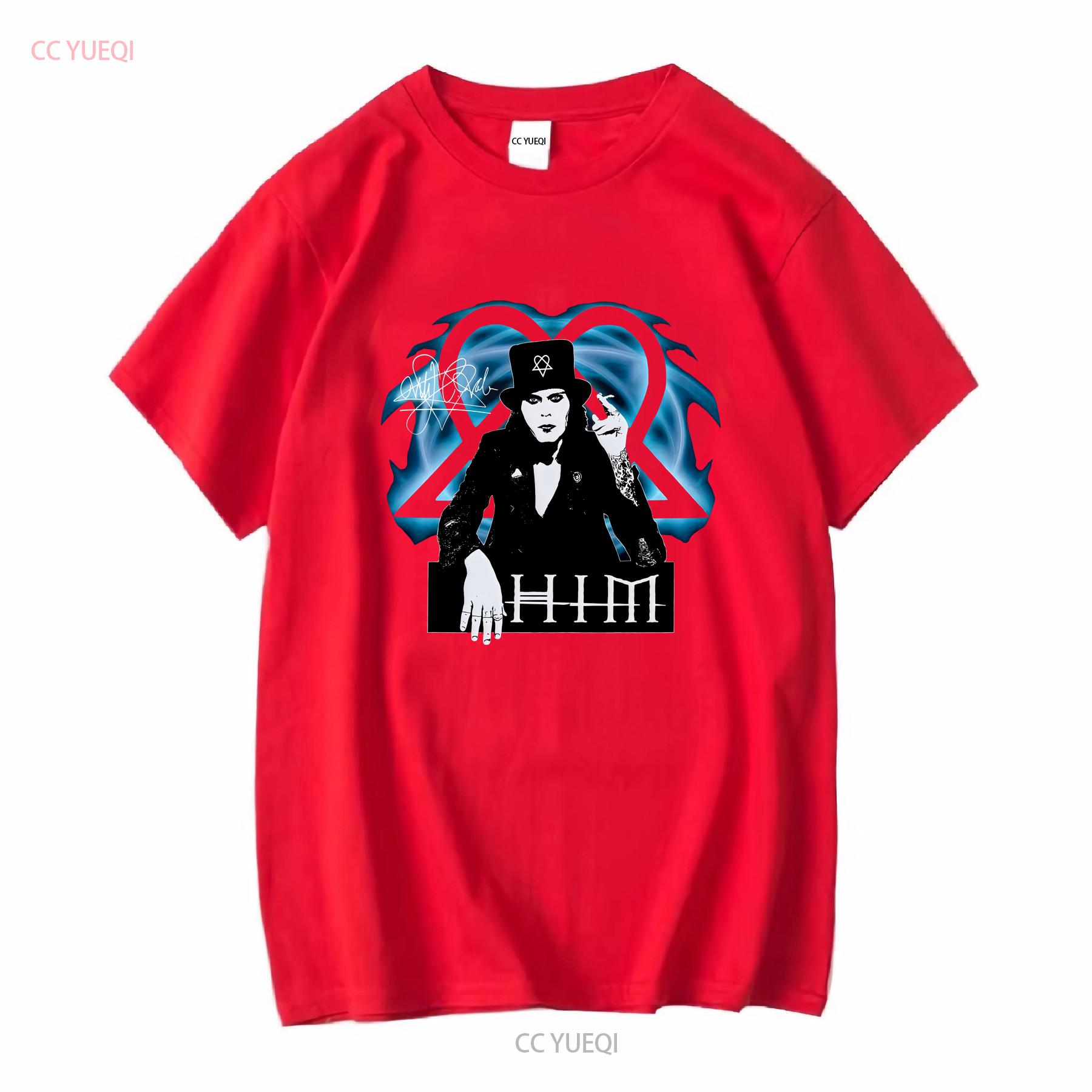 

New Popular Ville Valo HIM Band For Fan S to 5XL T shirt S4351 long sleeves vintage Washed fashion Casual homme Stylish Soft S