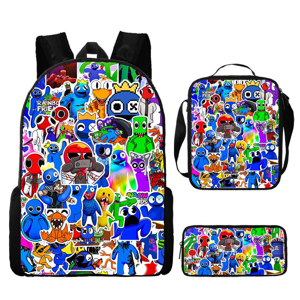 Rainbow Friends Plecak szkolny dla ucznia Plecak dziecięcy Plecak z nadrukiem cyfrowym Torba