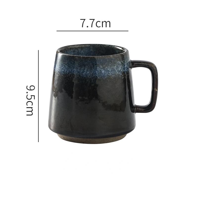 Retro Ceramic Coffee Cup Breakfast Cups Coarse Ceramic Mugs Afternoon Tea Luxury Tableware Mug