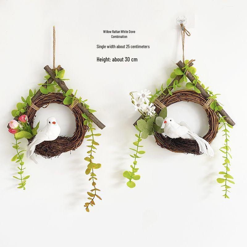 Artificial Flower Wreath for Wall, Door, and Indoor Decor - Creative Home Ornament for Living Room and Bedroom