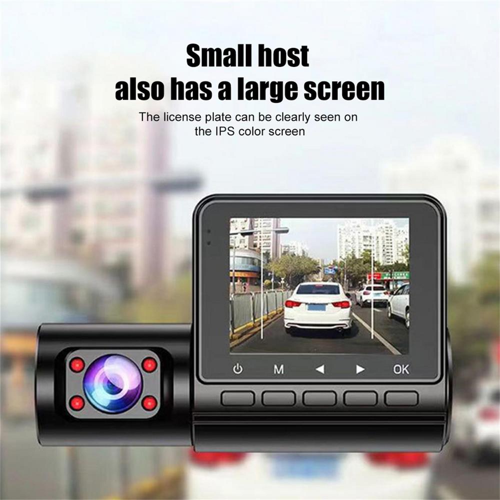 3-Kanal-Kamera 360 Dashcam Nachtsicht 2,4-Zoll-IPS-Bildschirm Parkmonitor 1080P Aufnahme 170 Weitwinkel