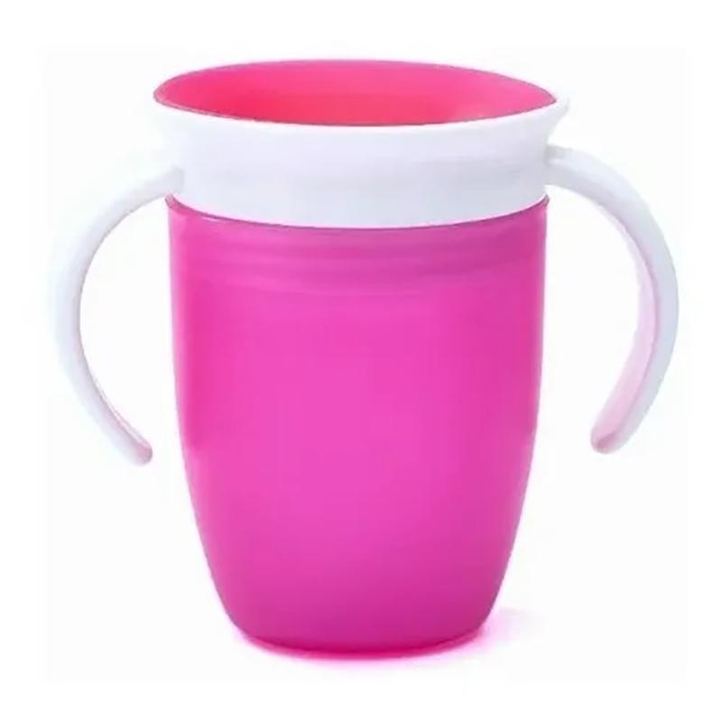 Trainer Cup 240ml Capacity 360 Degrees Sealing Double Handles Baby Silicone Drinking Cup for Home