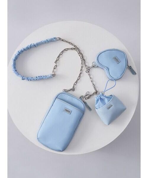 Material Combination Shoulder Bag RWGB252510 SAX [FurFur] 3-set Women's