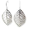 Les Trésors De Lily [N0753] - Silver 'Gold Leaf' Designer Earrings