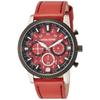Angel Clover Ridge Men's Watch, Red Dial, Stainless Steel, Quartz Movement, 44mm, Official Warranty, RD44BRE-RE