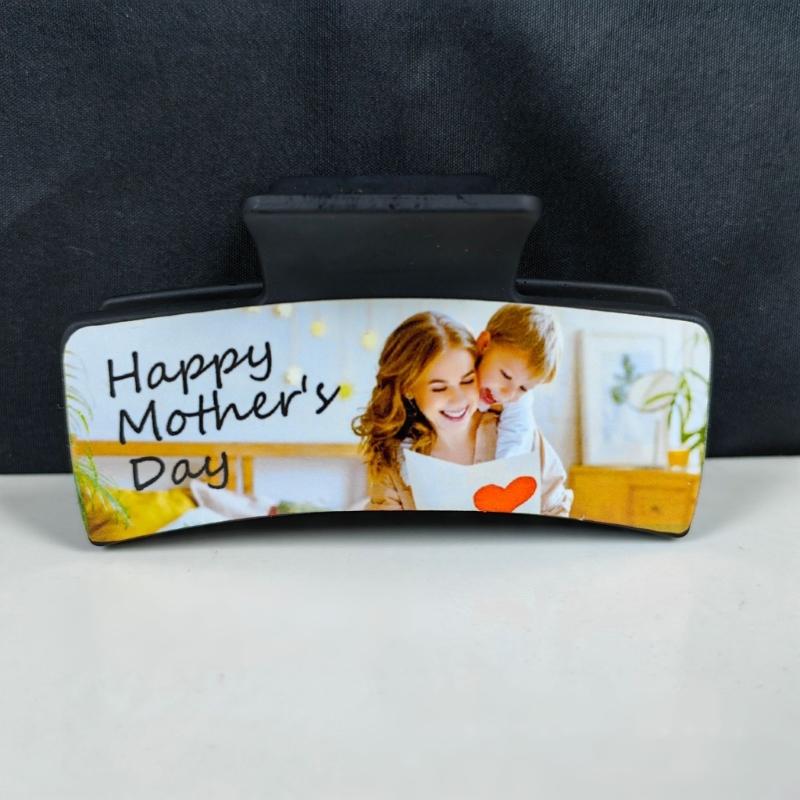 Elegant Heat Pressed PET Barrettes Portable PET Hair Slide with Crisp Heat Transferred Pattern for Fashion Lovers