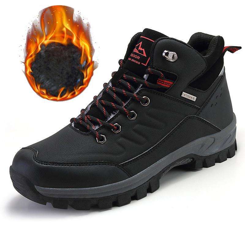 Wasserdichte, rutschfeste Winterwanderstiefel für Herren - Hohe, verdickte Schneeschuhe