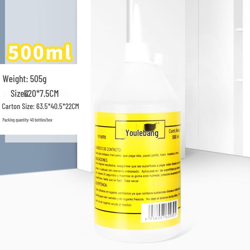 Children's DIY 30ml Transparent Alcohol Glue for Crafting with Non-woven Fabric, Hemp Rope, and Buttons.