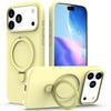 For iPhone 17 Pro Case Compatible with MagSafe Kickstand PC+Silicone Phone Cover