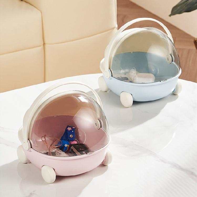 Durable Cradle Shape Box Featuring Flipping Cover for Organizing Toy Stationery and Trinkets on Desktop Front