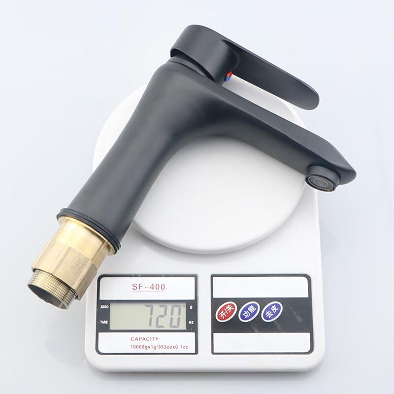 VEMUSE Black Brass Bathroom Sink Faucet