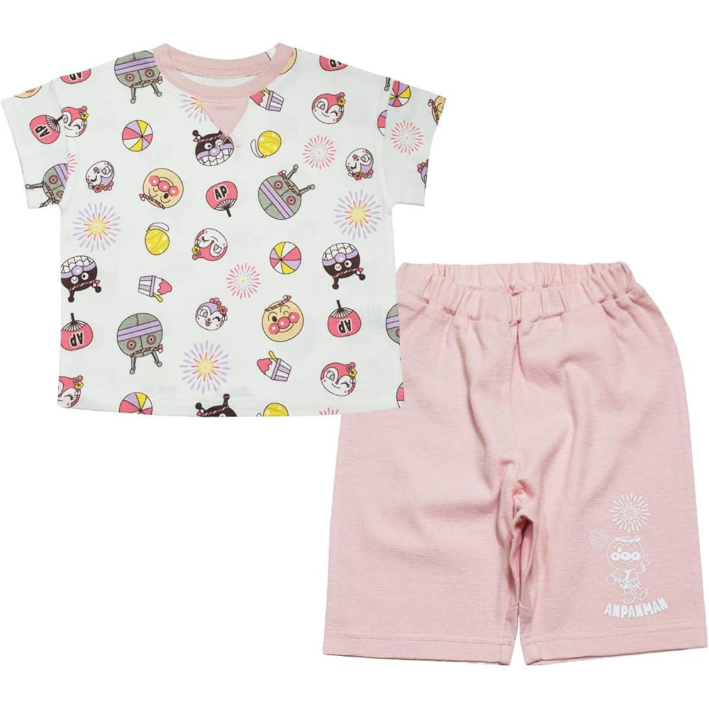 [Bandai] [Body 100% Cotton] 2026 Summer Anpanman Mesh Festival Pattern Full Pattern Short Sleeve ...