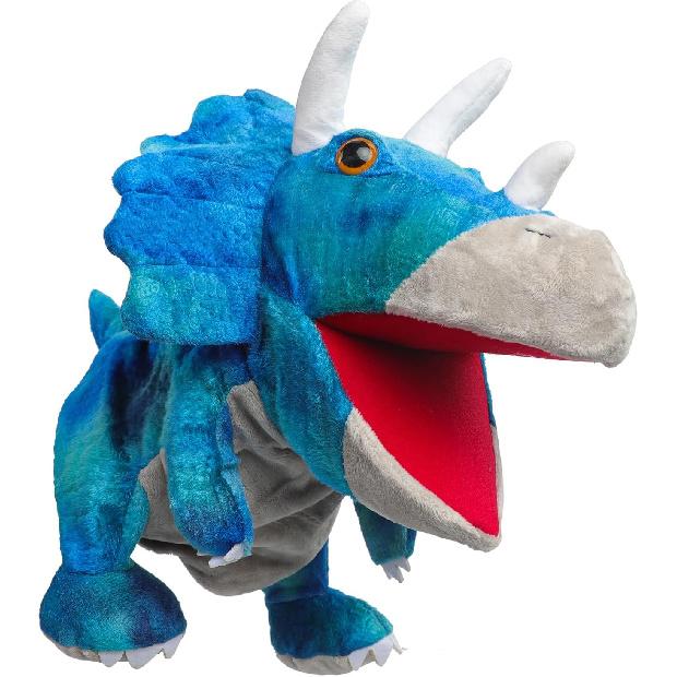 Cute Dinosaur Hand Puppet Funny Plush Stuffed Animal Toy Adults Toddler Huggable Dinosaur Plushies Pretend Play Doll Storytelling Interactive Puppet